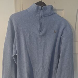Ralph Lauren Men's Light Blue Zip-Up Sweater